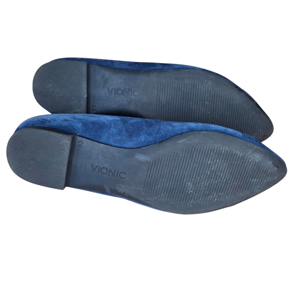 Vionic Caballo Navy Blue Suede Pointed Toe Ballet Flats Womens 8.5 - Picture 5 of 6
